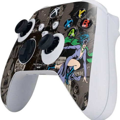 DC Comics Catwoman Vintage Action Pose Pattern Xbox Series S Controller Skin